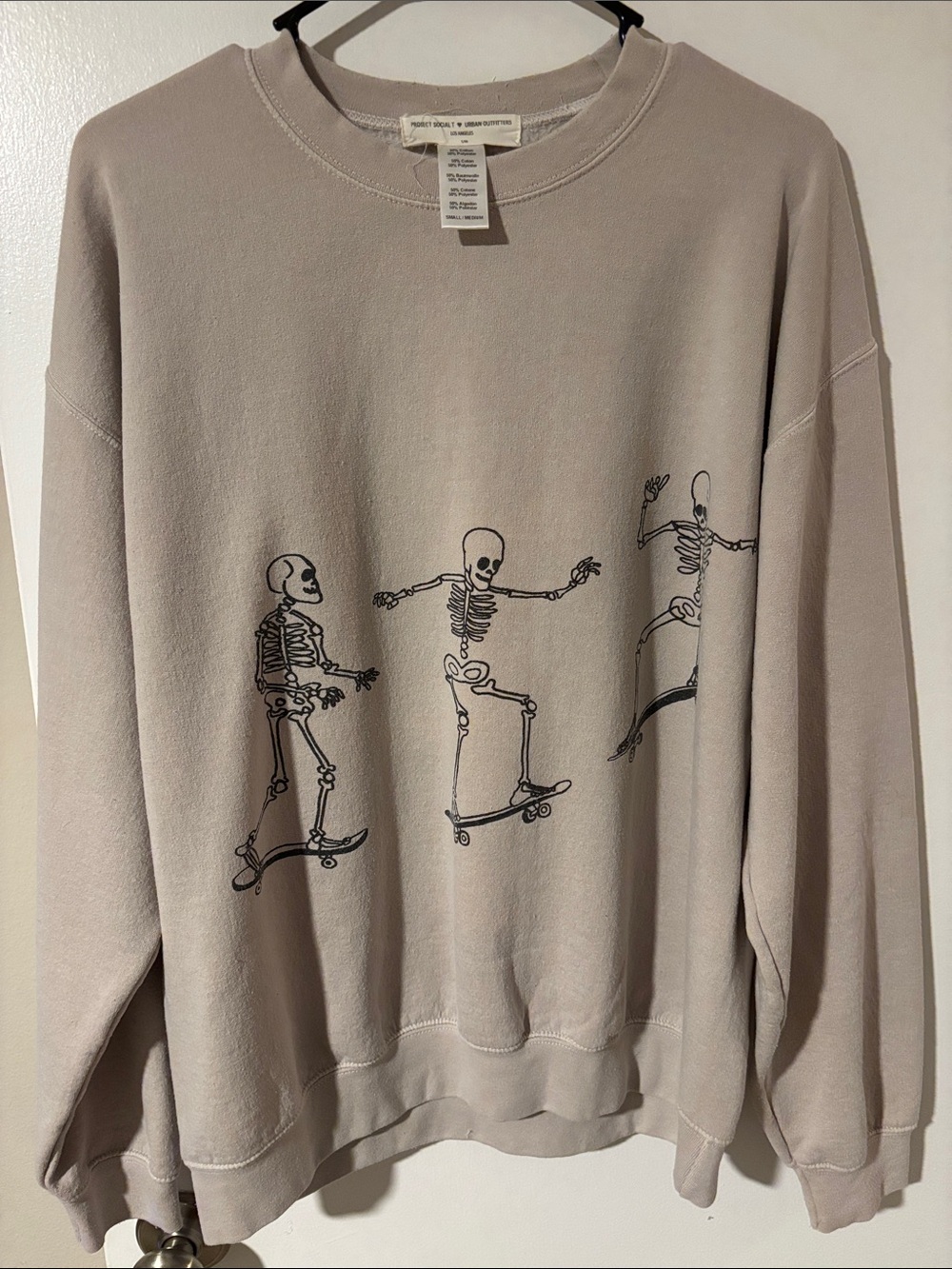 Project Social T Skateboard Skeletons Sweatshirt | Urban Outfitters